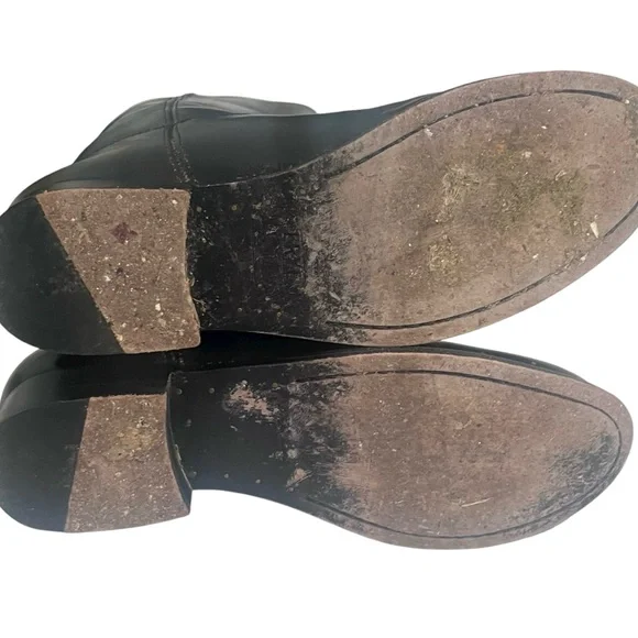 Frye Melissa Button Tall Black Leather Riding Boots Classic Fall Staple - Picture 15 of 16